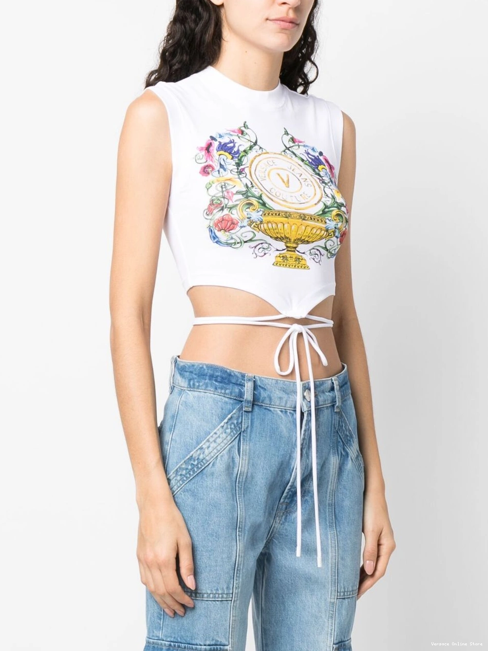 Cheap Jeans Couture Women logo-print sleeveless top Versace 0324